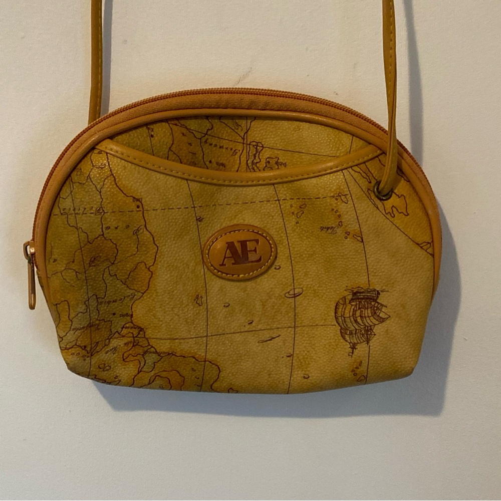 Vintage AE Map Print 1980’s Crossbody Bag